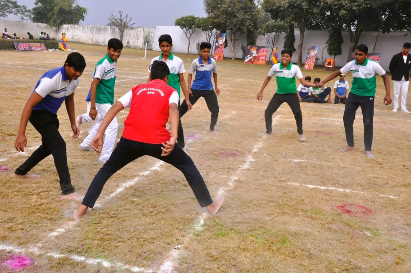 Energetic participation and teamwork on full display in the sports event.