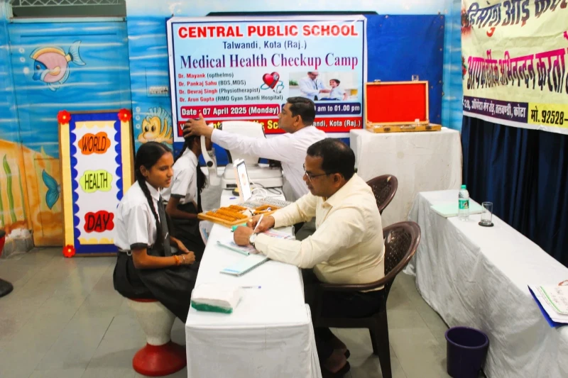 Free health screening camp benefiting students and local residents.