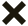 Black X symbol representing close or cancel action.