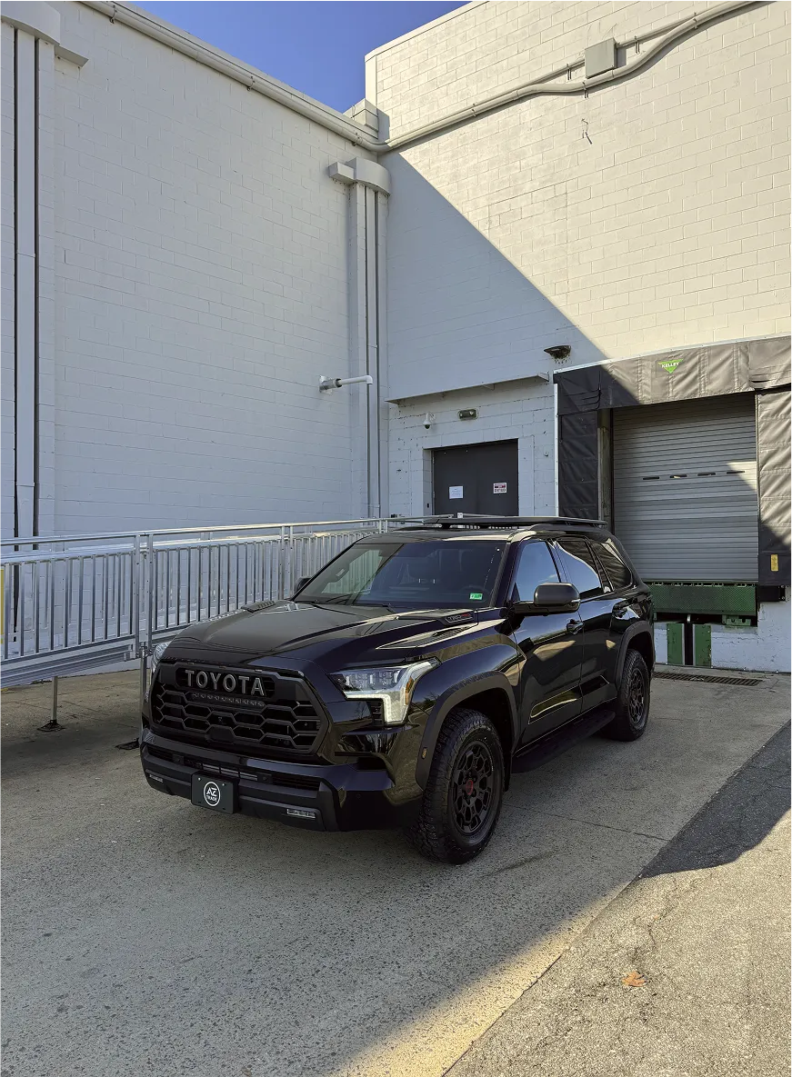 The 2025 Toyota Sequoia TRD Pro blends rugged off-road capabilities with full-size SUV comfort. Powered by a hybrid twin-turbo V6 and equipped with FOX shocks and skid plates, it's built for wild terrain and family adventures alike.