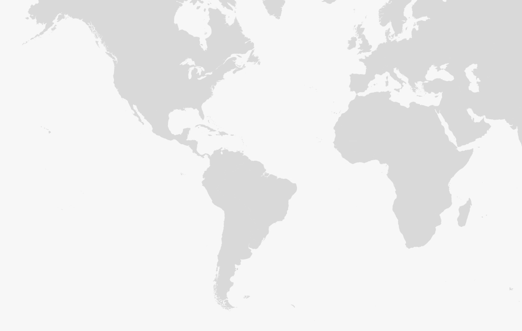 Mapa del mundo que muestra los continentes de América, Europa y África en tonos gris claro y oscuro.