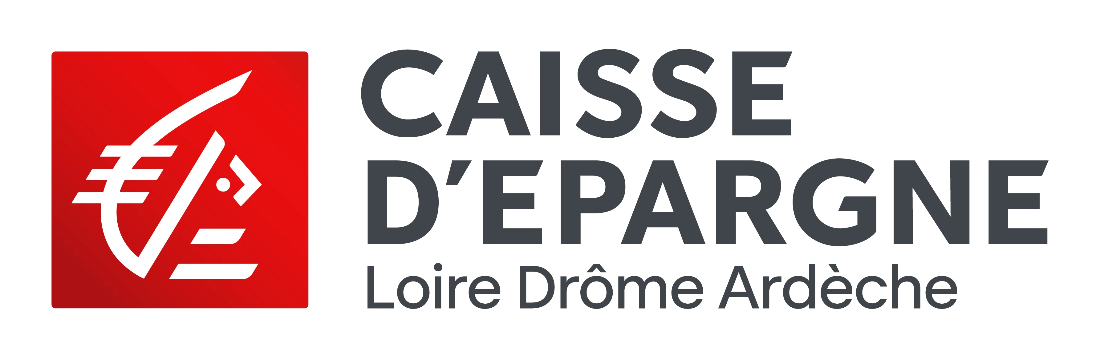 Logo de la Caisse d'Epargne rouge et gris