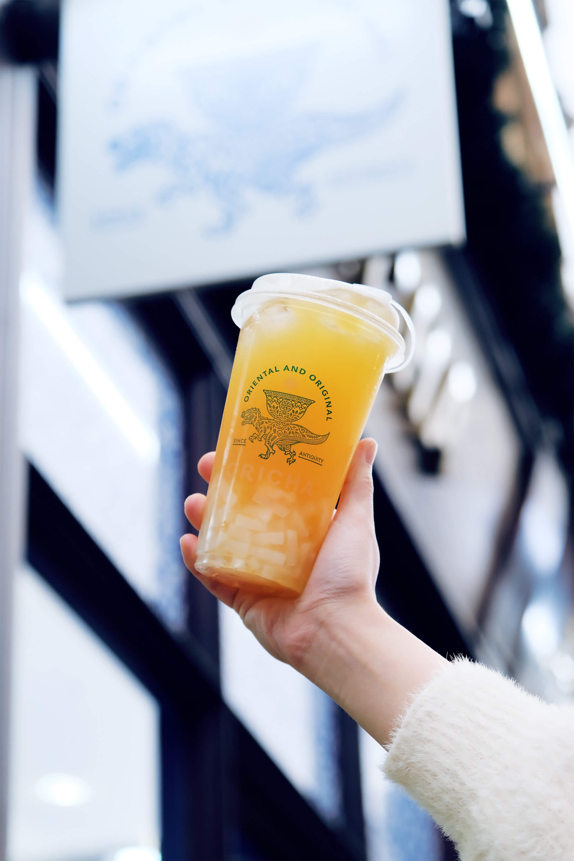 Oricha-Green tea with coconut jelly-Drink Photography