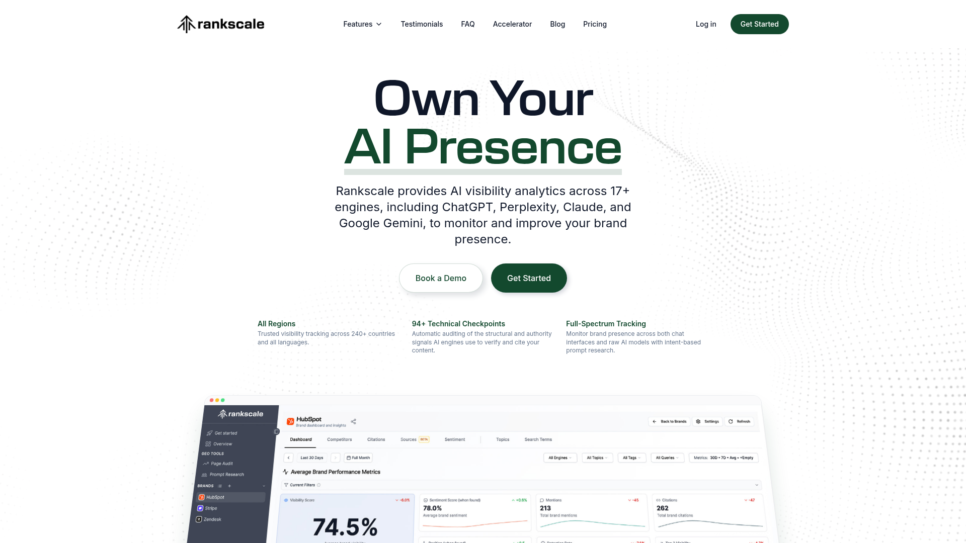 Rankscale AI homepage