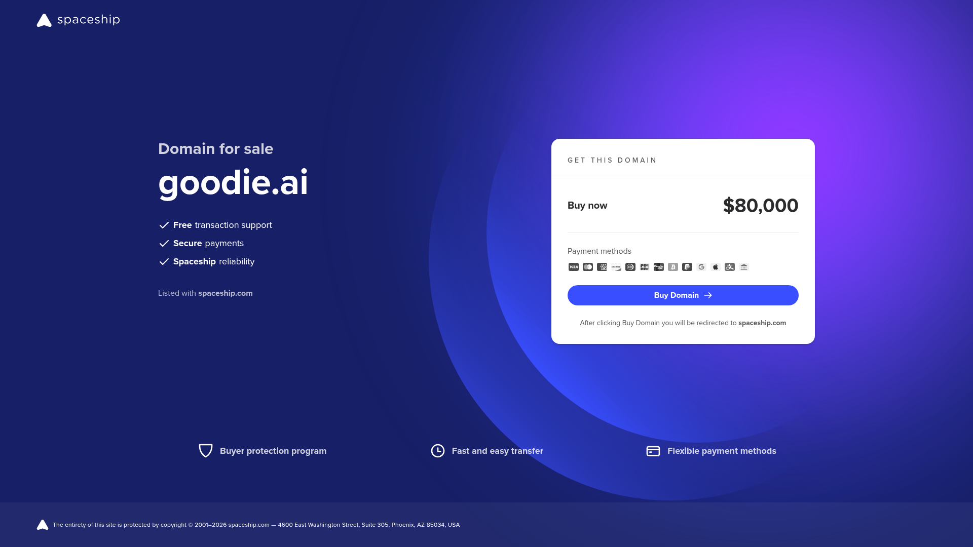Goodie AI homepage