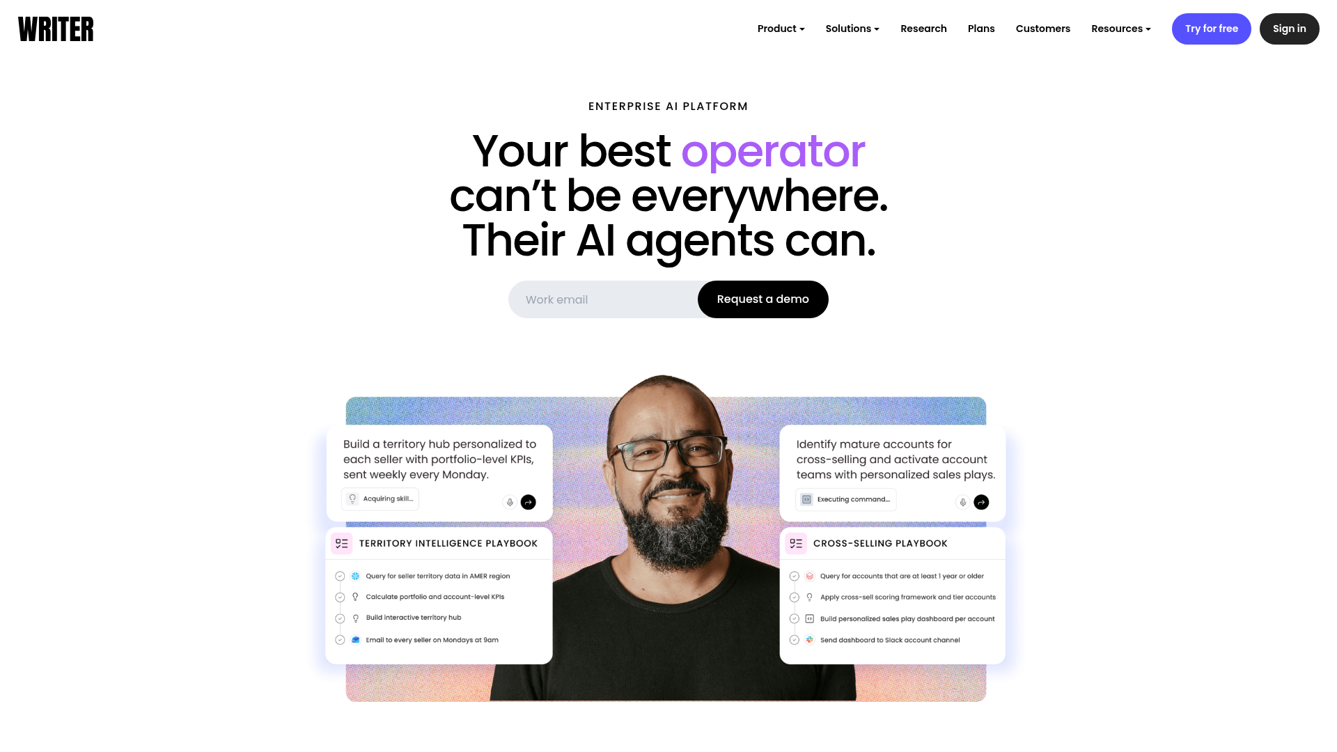 Writer homepage
