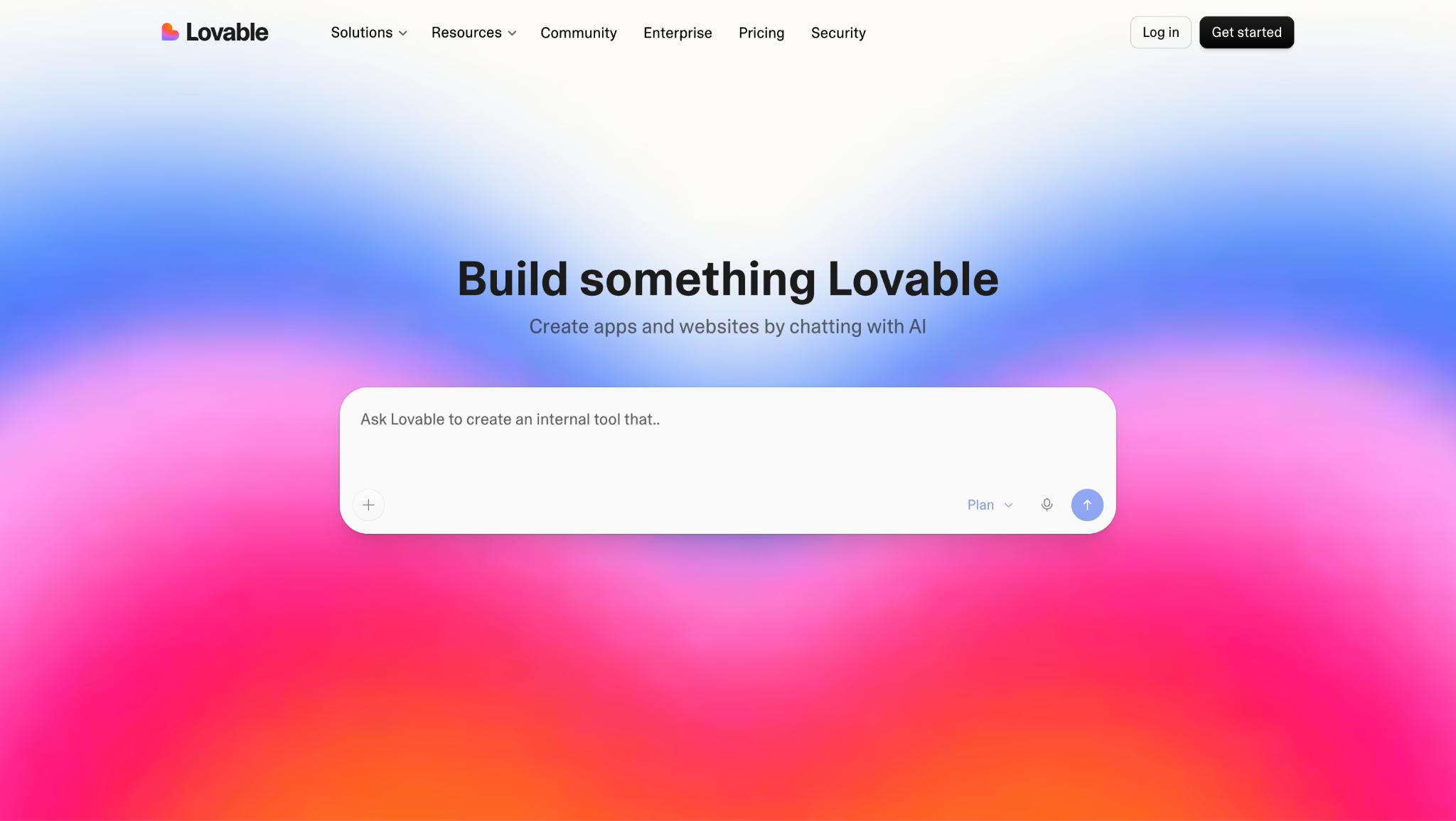 Lovable homepage