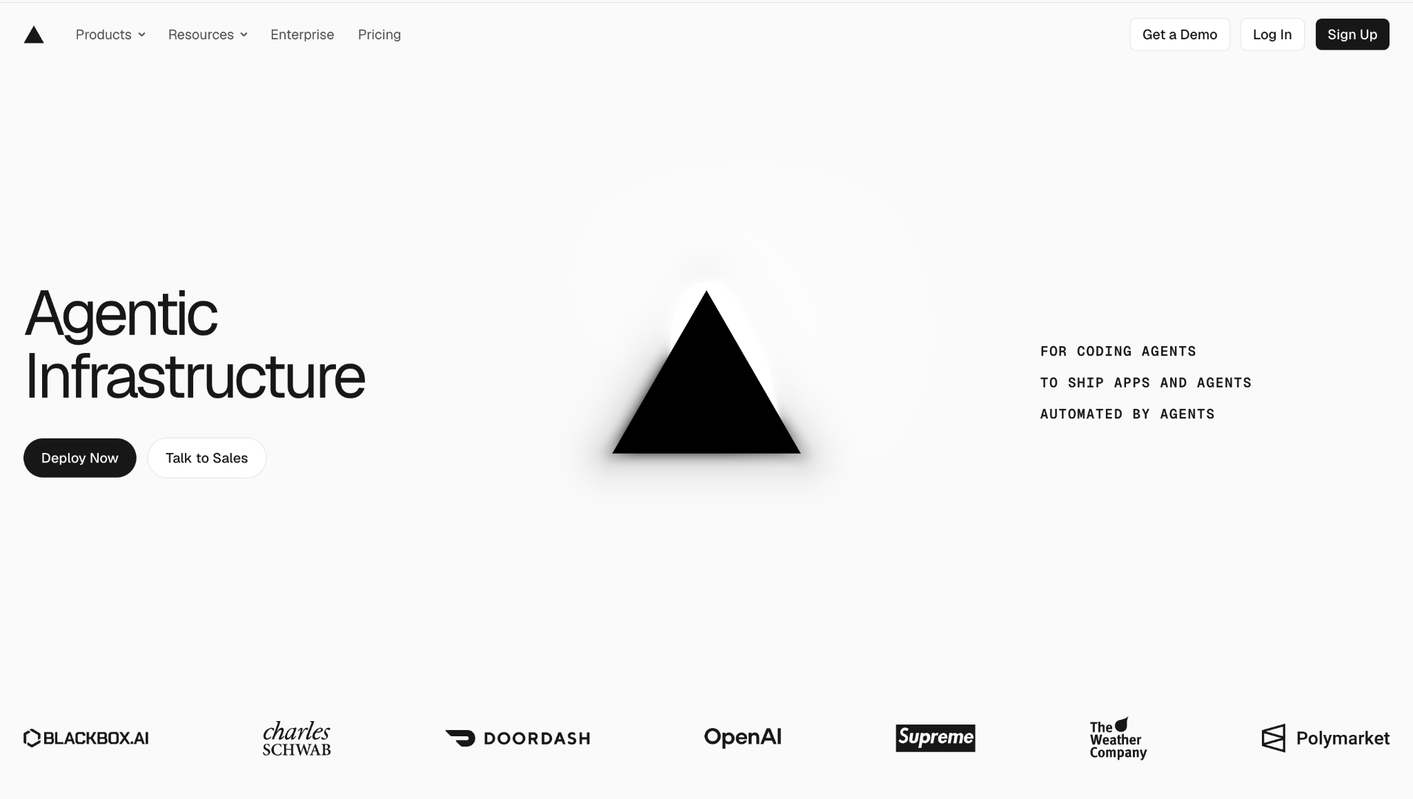 Vercel v0 homepage