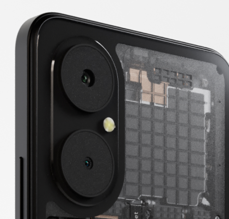 Visual of BraX3 device showing the rear cameras.
