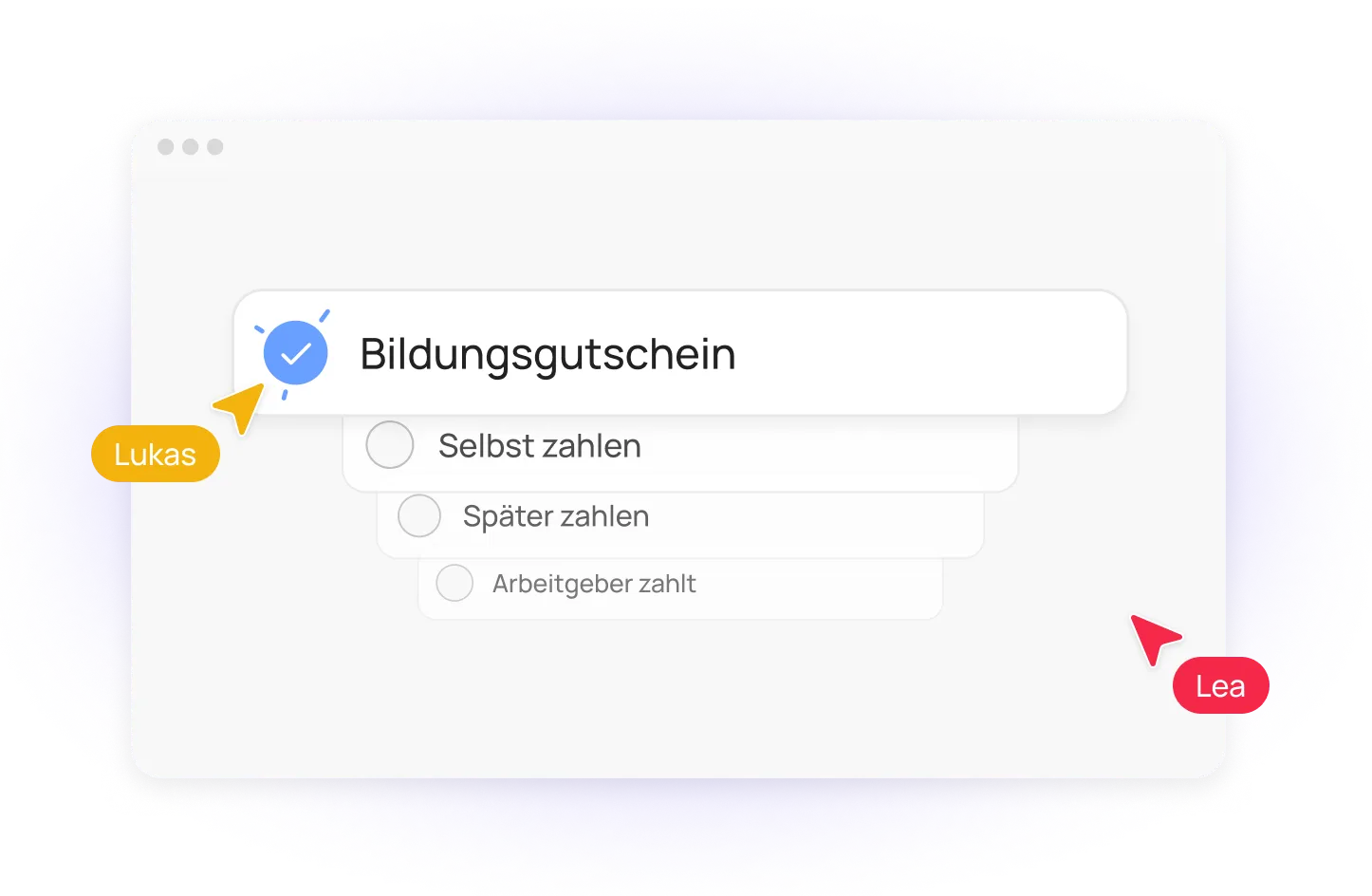 Abstrahiertes Bild von Trainern, die ein Designsystem erklären
