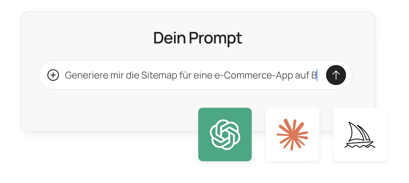 Ein abstrahiertes Bild einer AI-Eingabemaske