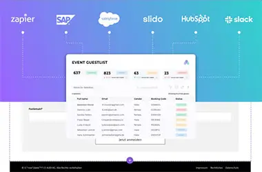Event Software API Screenshot