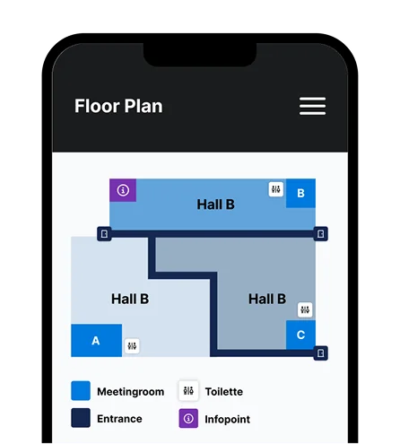 Floor Plan Screen inside the Event App