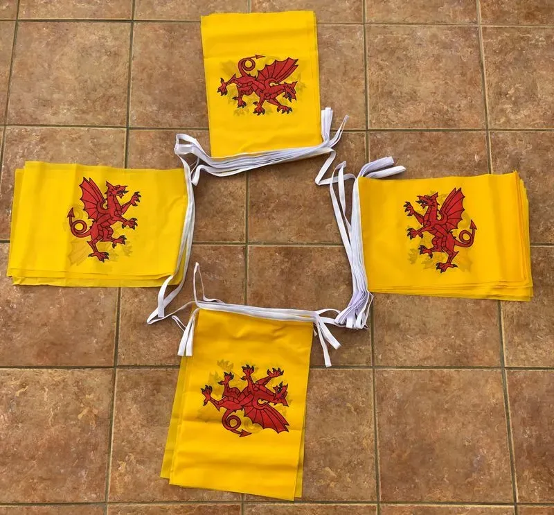 20ft length Somerset Bunting (direction dragon faces may vary)