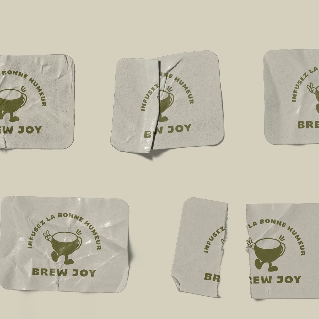 Mockup Stickers Brew Joy