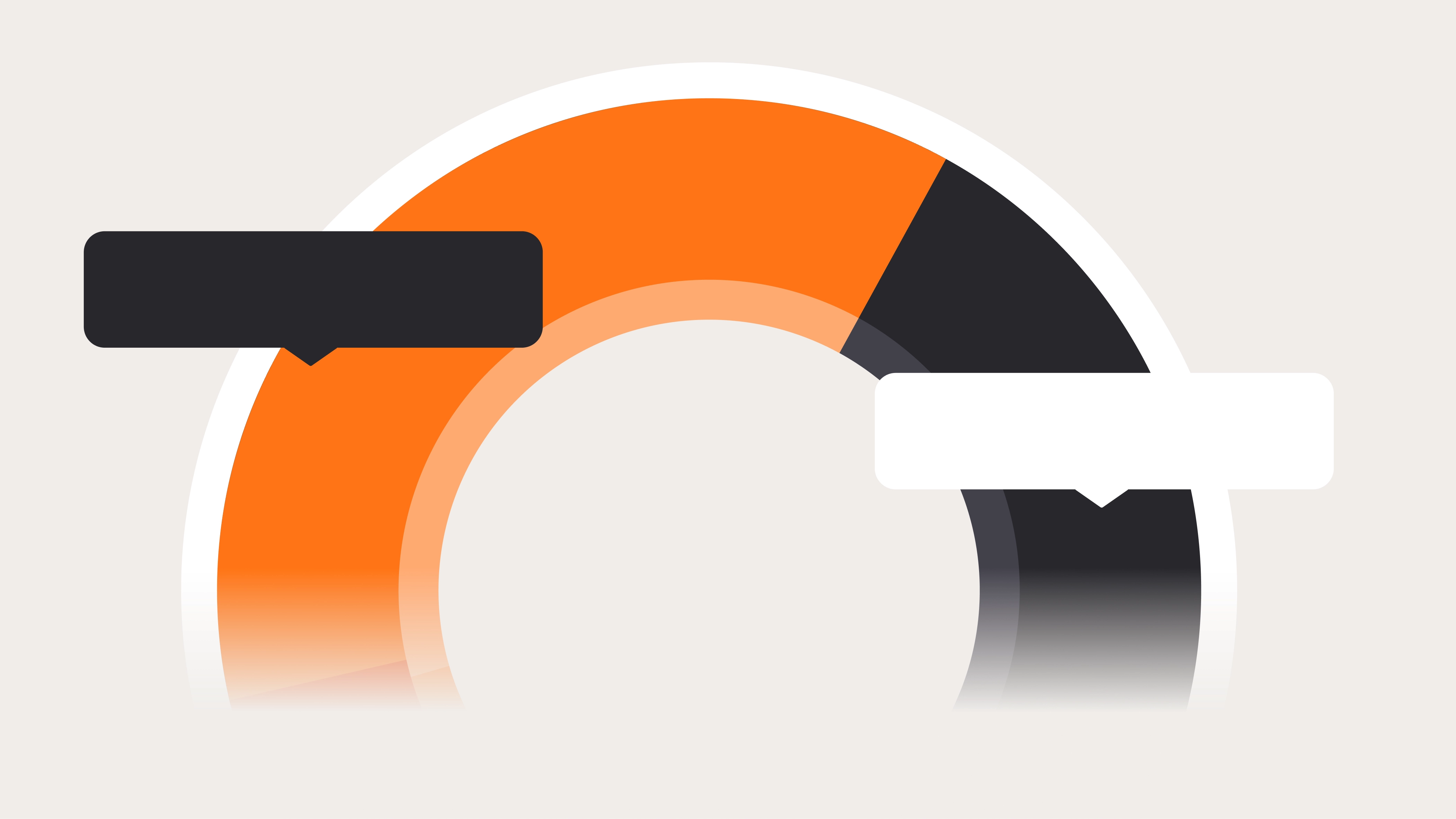 KPI tracking chart with area graph comparing actual values against projected trends