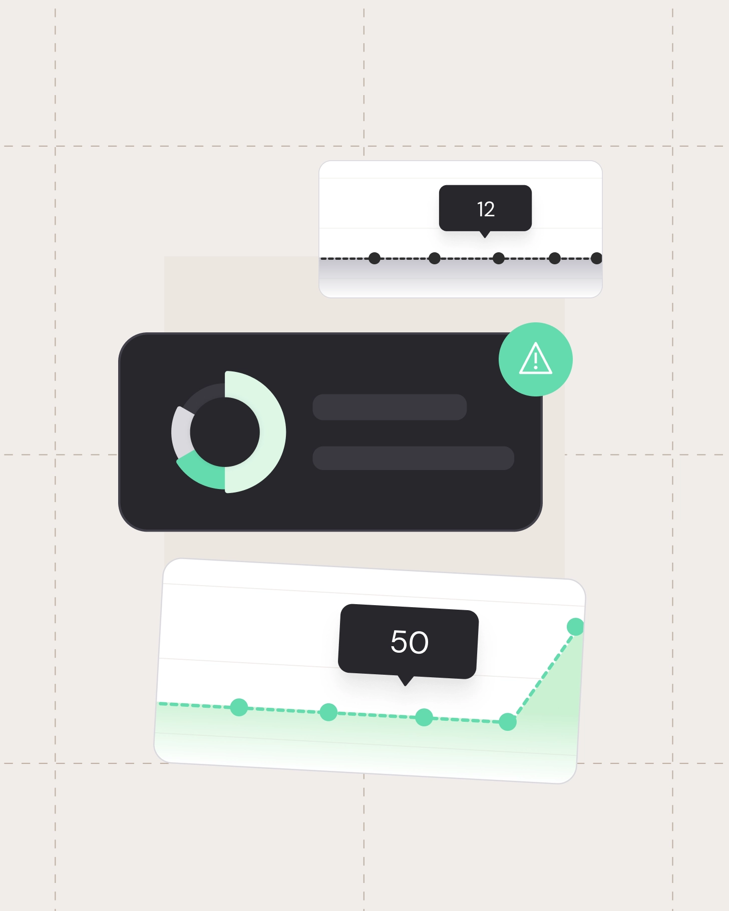 Risk monitoring view combining KPI cards, alerts, and trend charts for ongoing assessment
