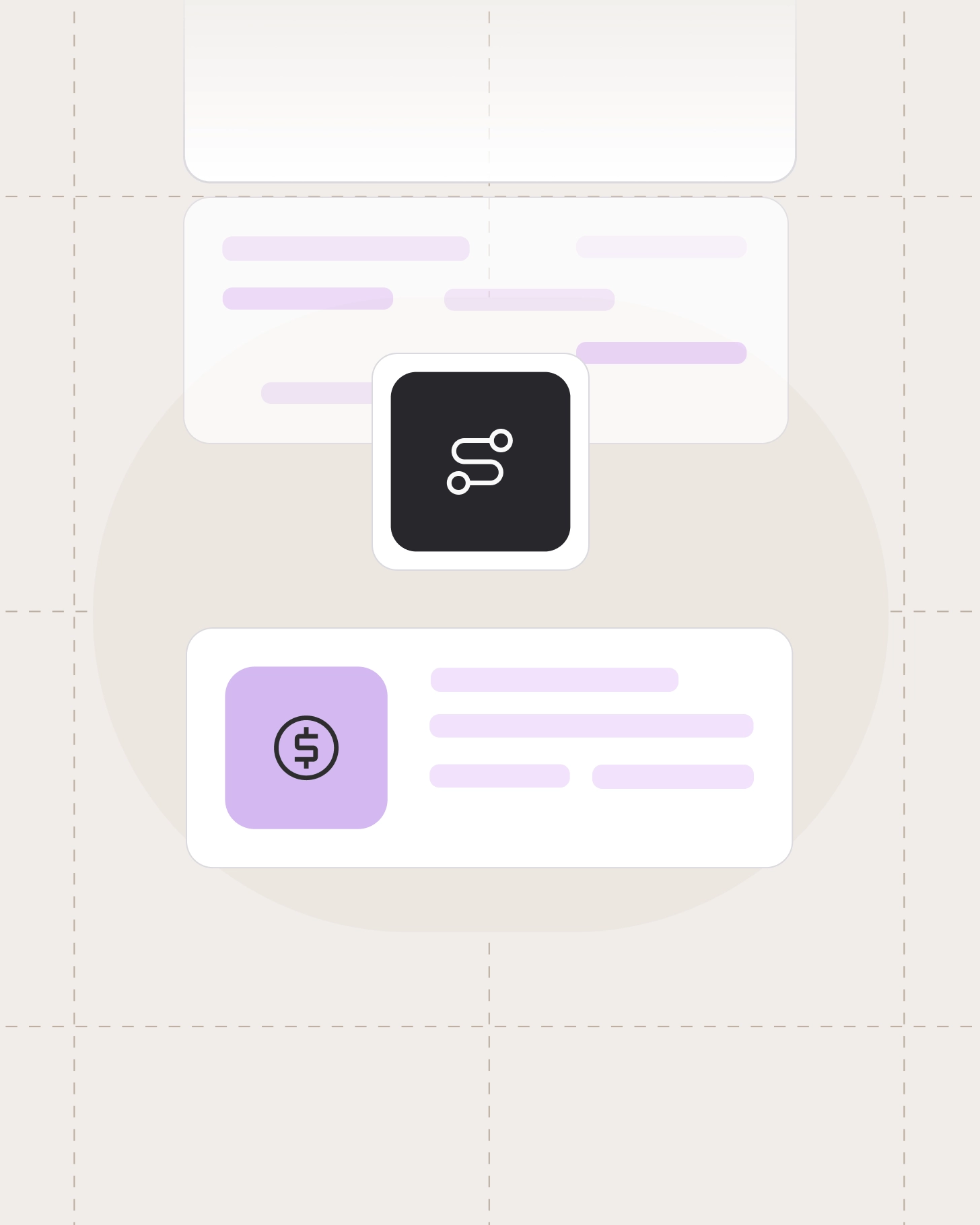 Financial workflow illustration showing connected steps for budgeting and forecasting.