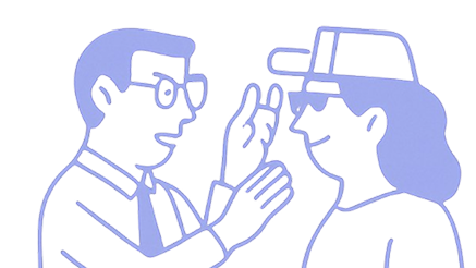 Illustration d'un opticien ajustant des lunettes sur le visage d'une cliente