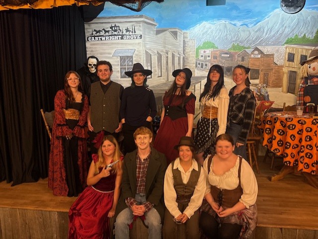 The cast for the Murder Mystery event held in the fall of 2025. 