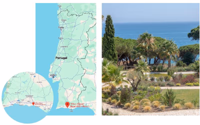 localização villas agua Algarve de Portugal - fundo vida