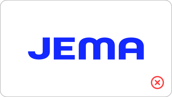 DON'T stretch or alter wordmark in any way