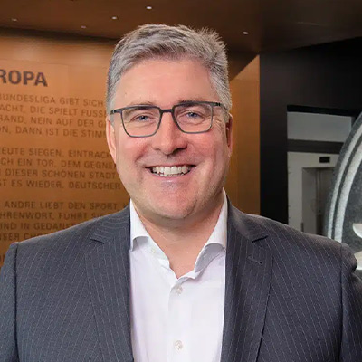 Portrait of Axel Hellmann, spokesman for the board of Eintracht Frankfurt