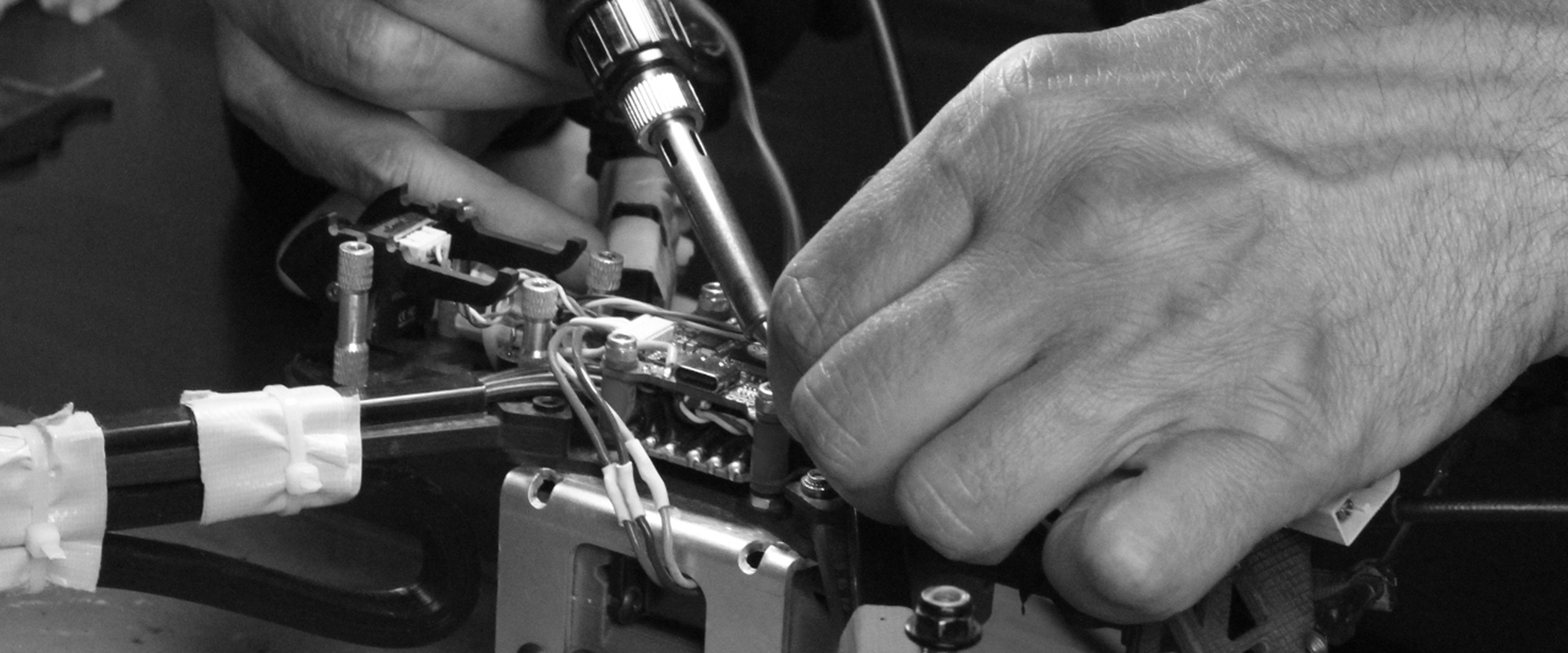 Development Engineer working with electronic components of an unmanned system