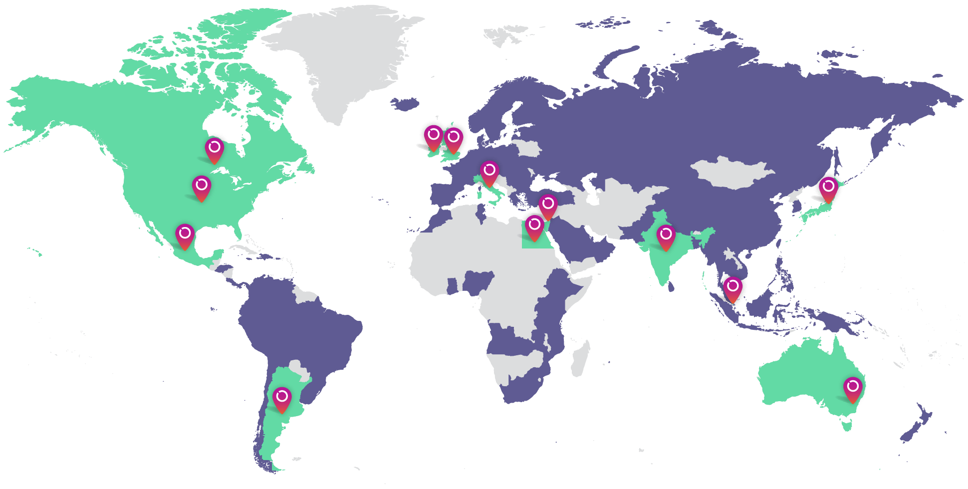 A world map showing all countries.