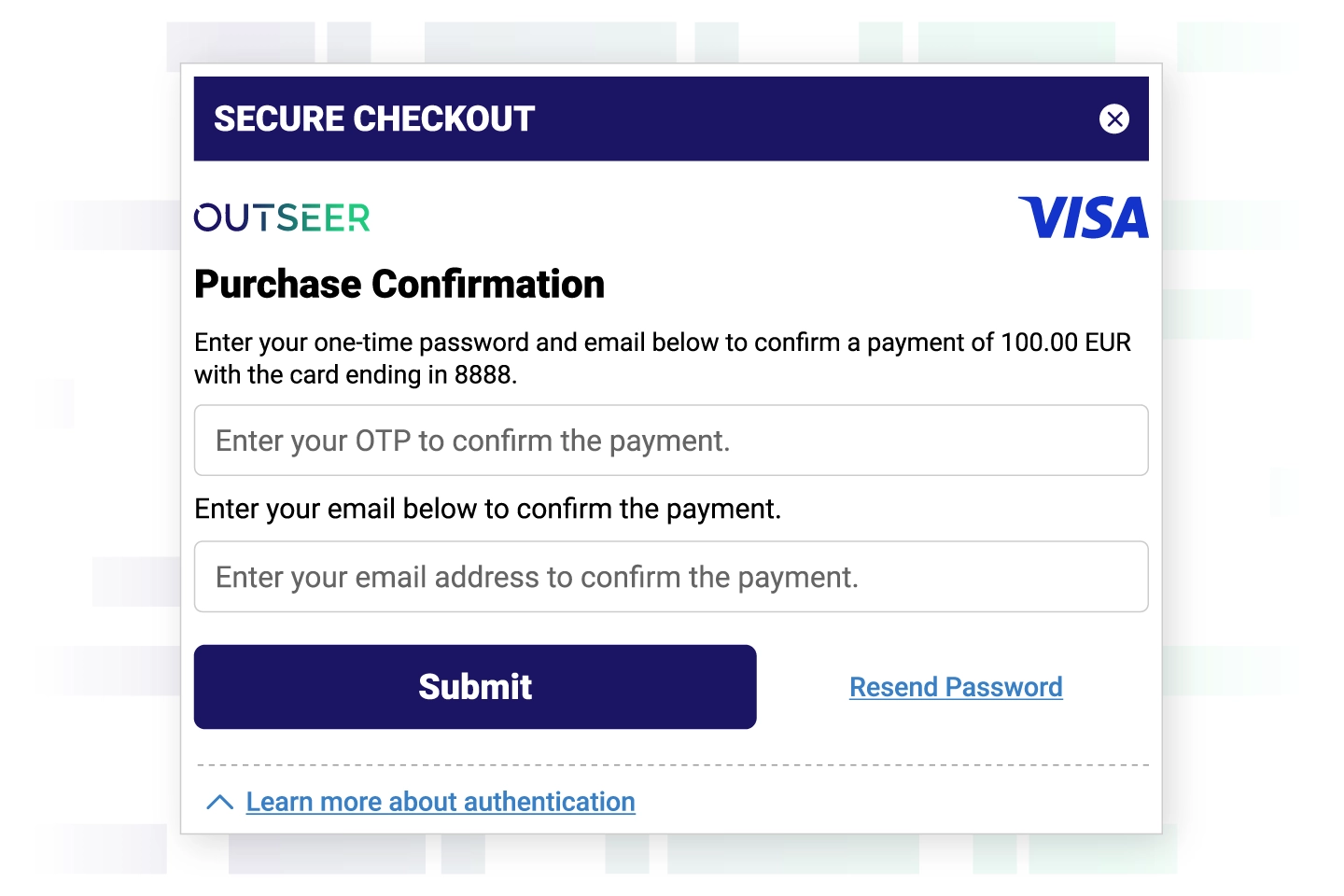 behavioral biometrics with OTP and email