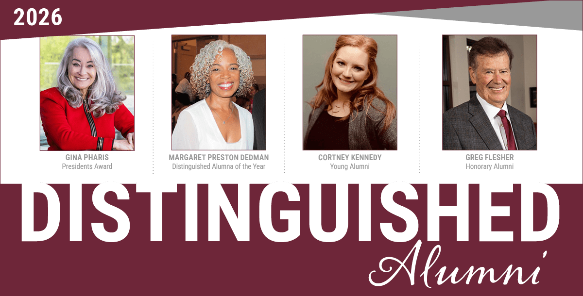 The University of Arkansas at Little Rock will honor, from left, Gina Pharis, Margaret Preston Dedman, Cortney Kennedy and Greg Flesher with UA Little Rock Distinguished Alumni Awards during a Feb. 26 ceremony at the Clinton Presidential Center.