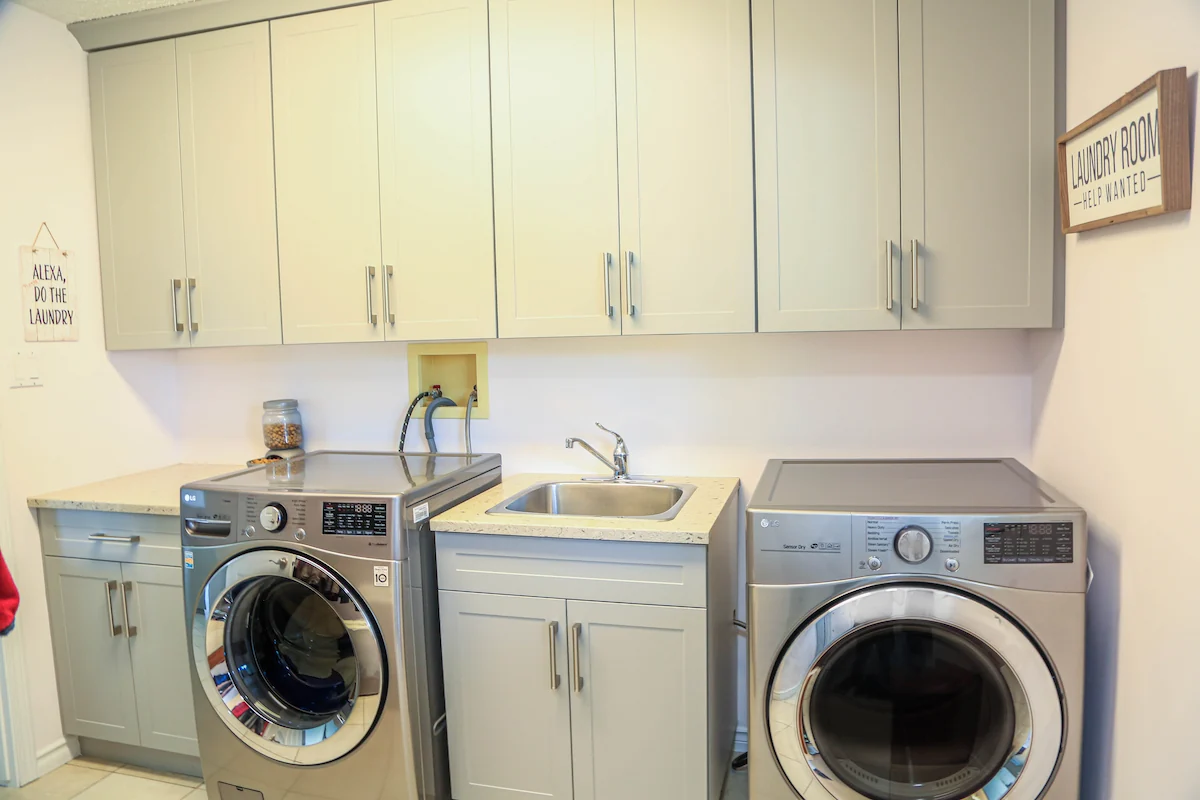 newly renovated laundry room in home