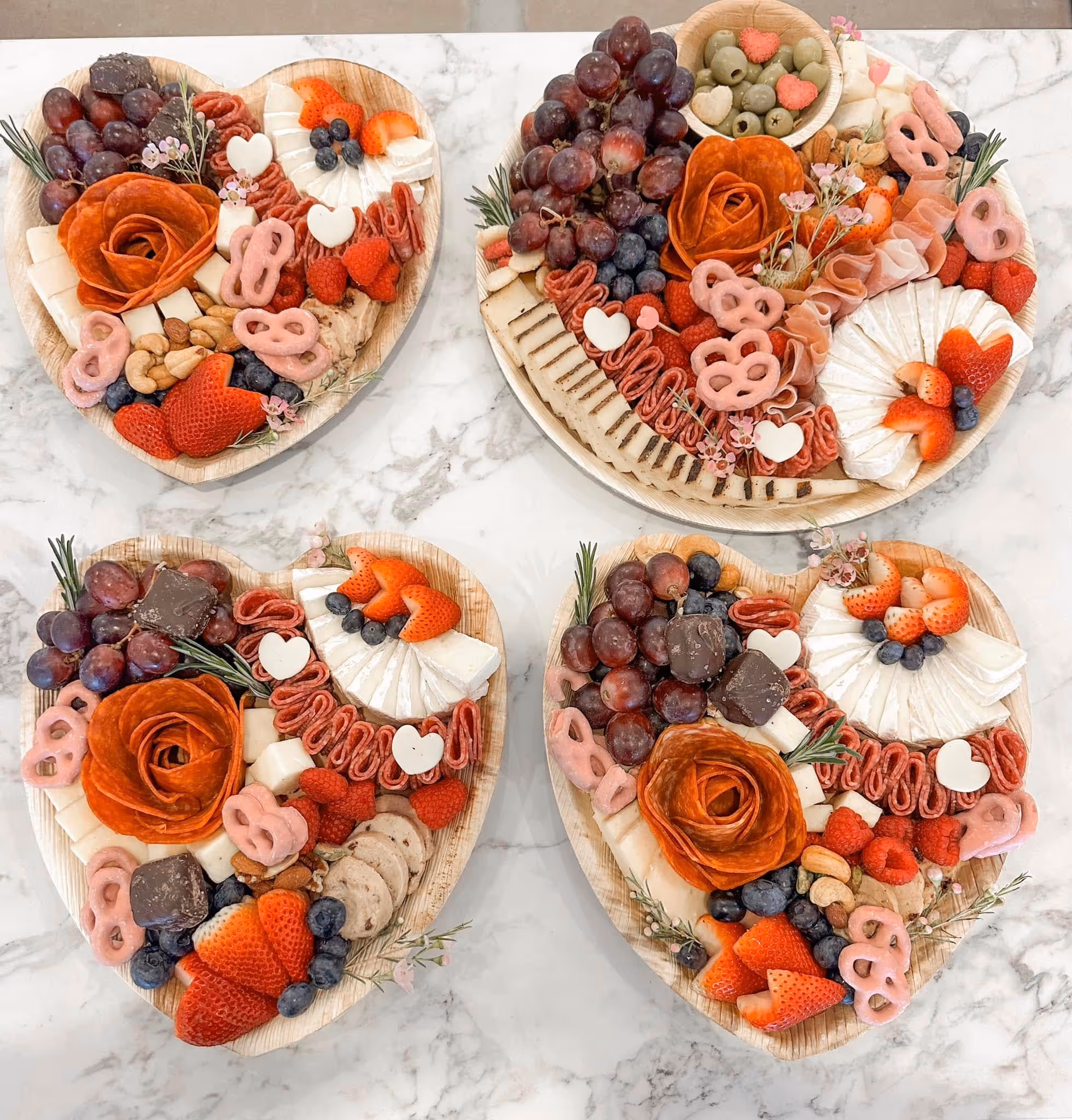 4 charcuterie boards for valentines day