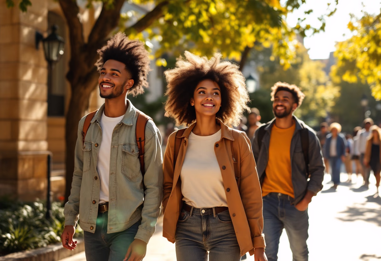 image of prospective students on campus tour