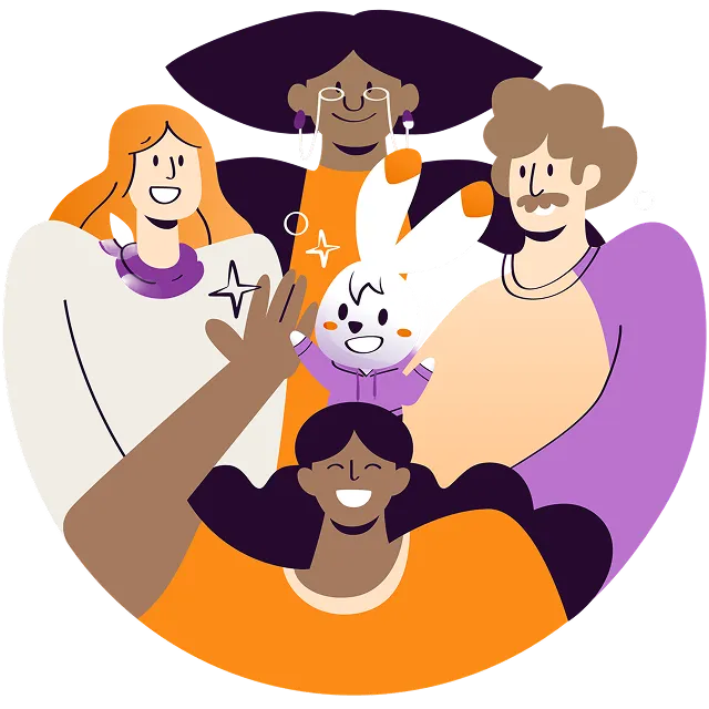 Stu with the creative team