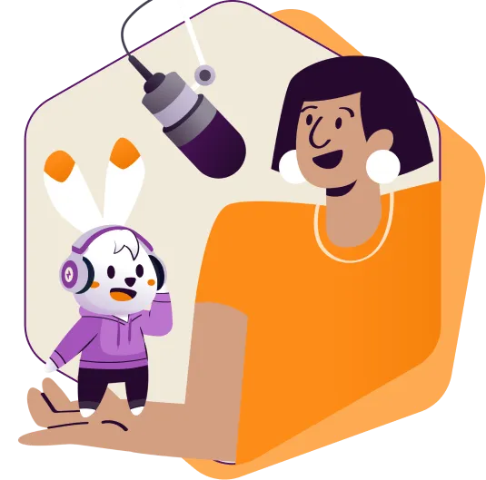 Stu partnering with a bunny pro