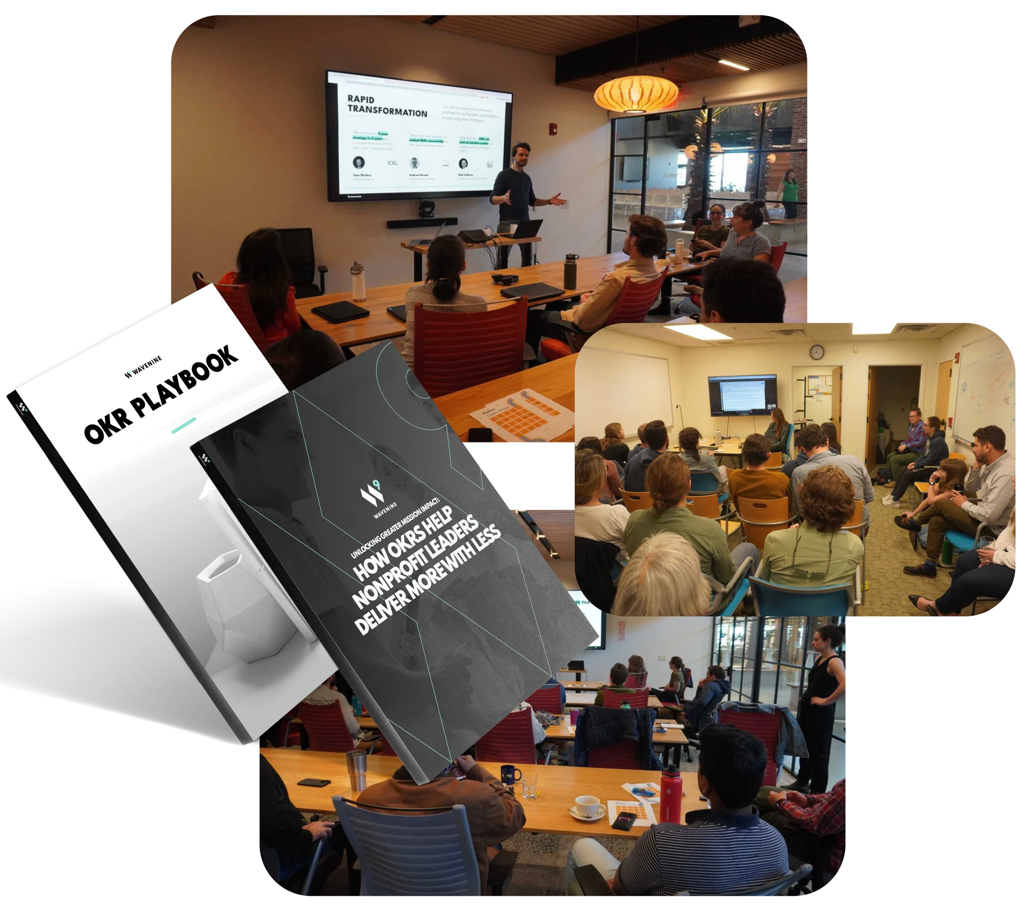 Wave Nine OKR playbooks and nonprofit workshops helping mission-driven teams align strategy, boost impact, and reduce staff burnout.