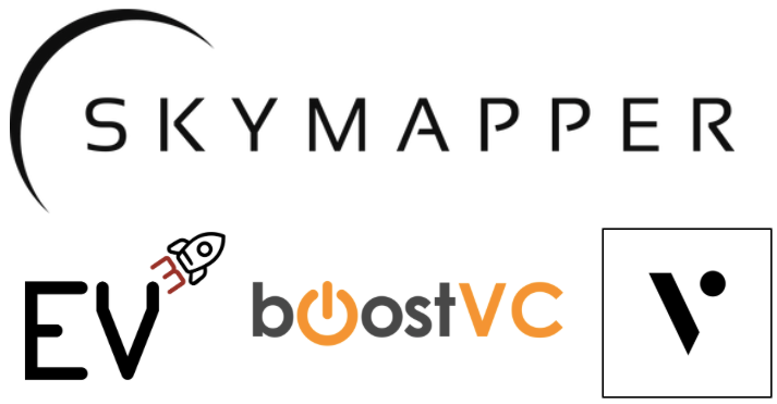 SkyMapper, EV3, Boost VC and Volt Capital Logos