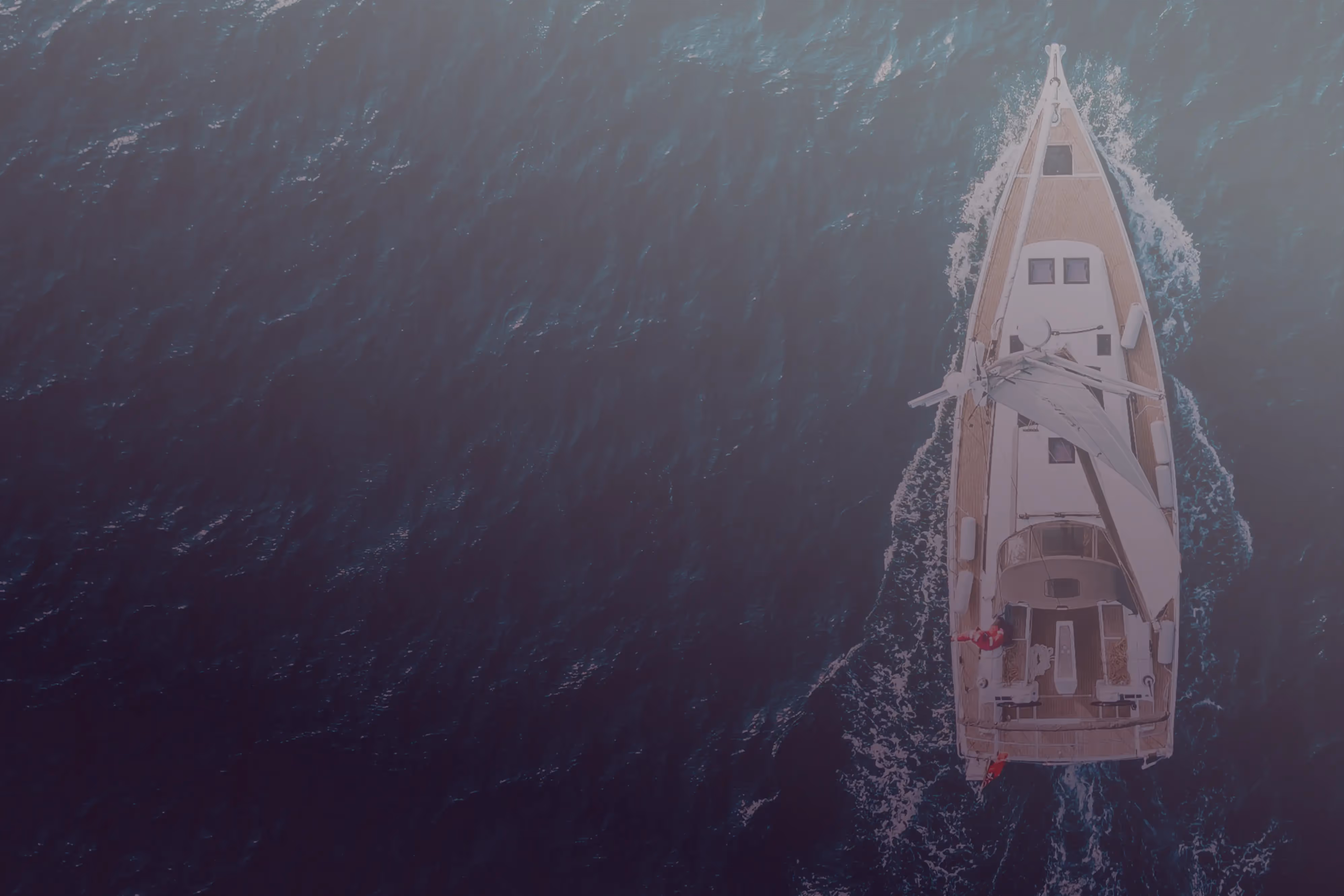 Luxury sailing yacht on open sea - WeManage.Yachts cost-effective financial control and transparency