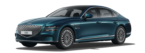 Front exterior of Genesis Electrified G80 Prestige