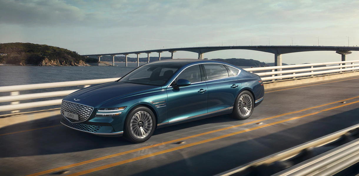 Electrified G80 driving on highway