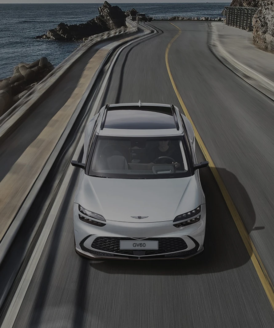 GV60 driving on highway