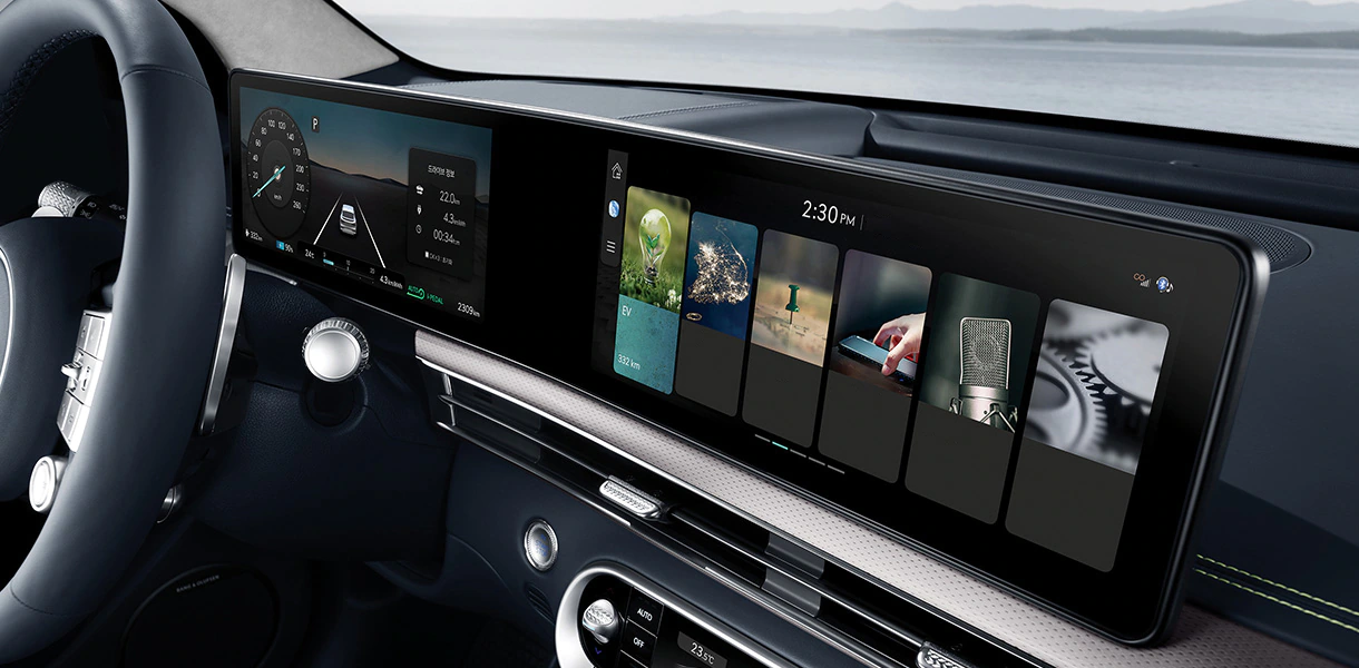 GV60 information and entertainment system display
