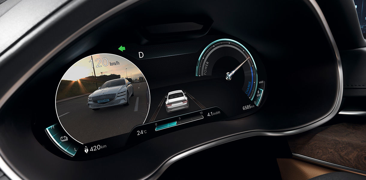 Closeup of speedometer