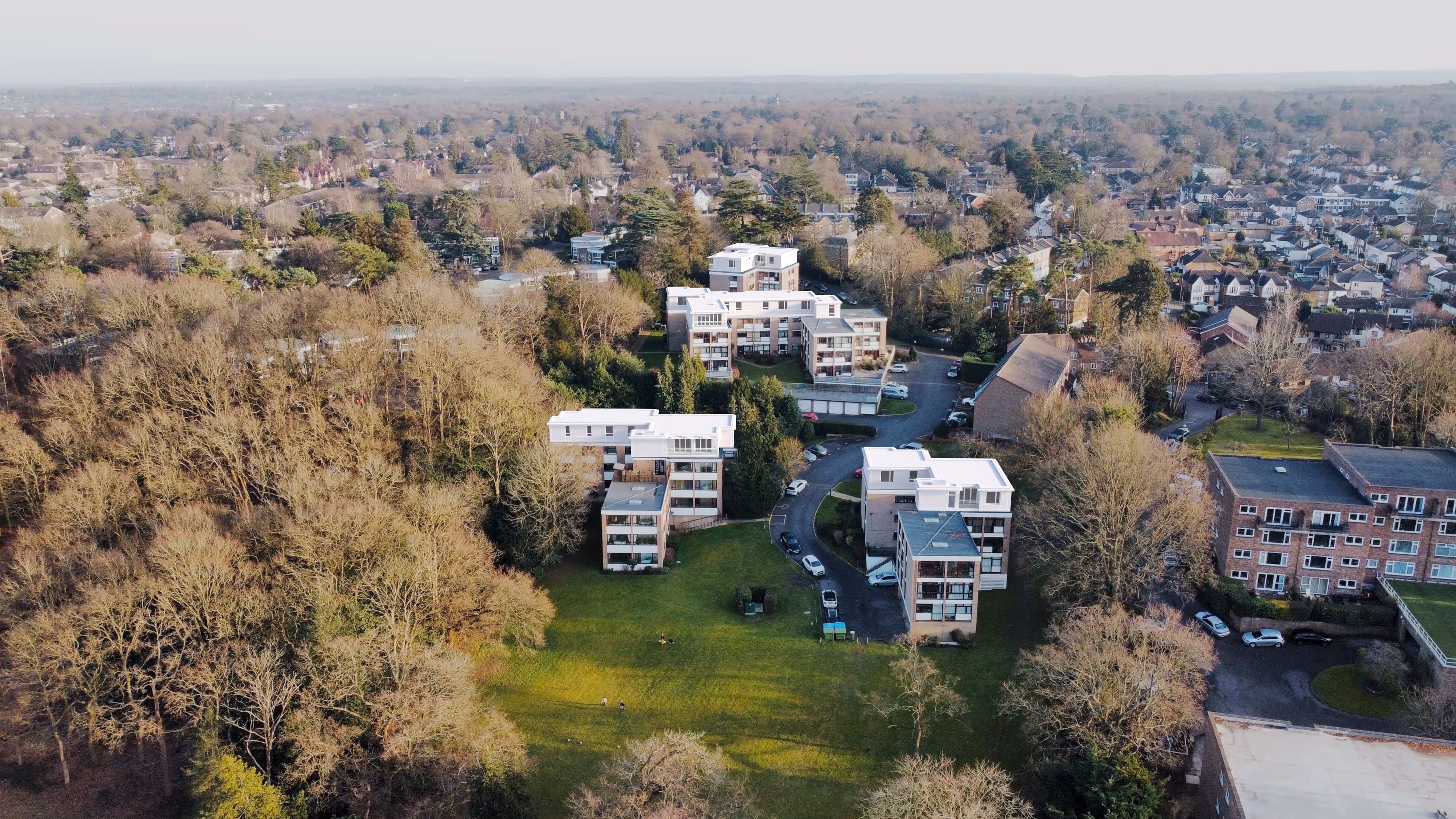 Aerial photo of a project built by Khandys showing the concept of an additional floor