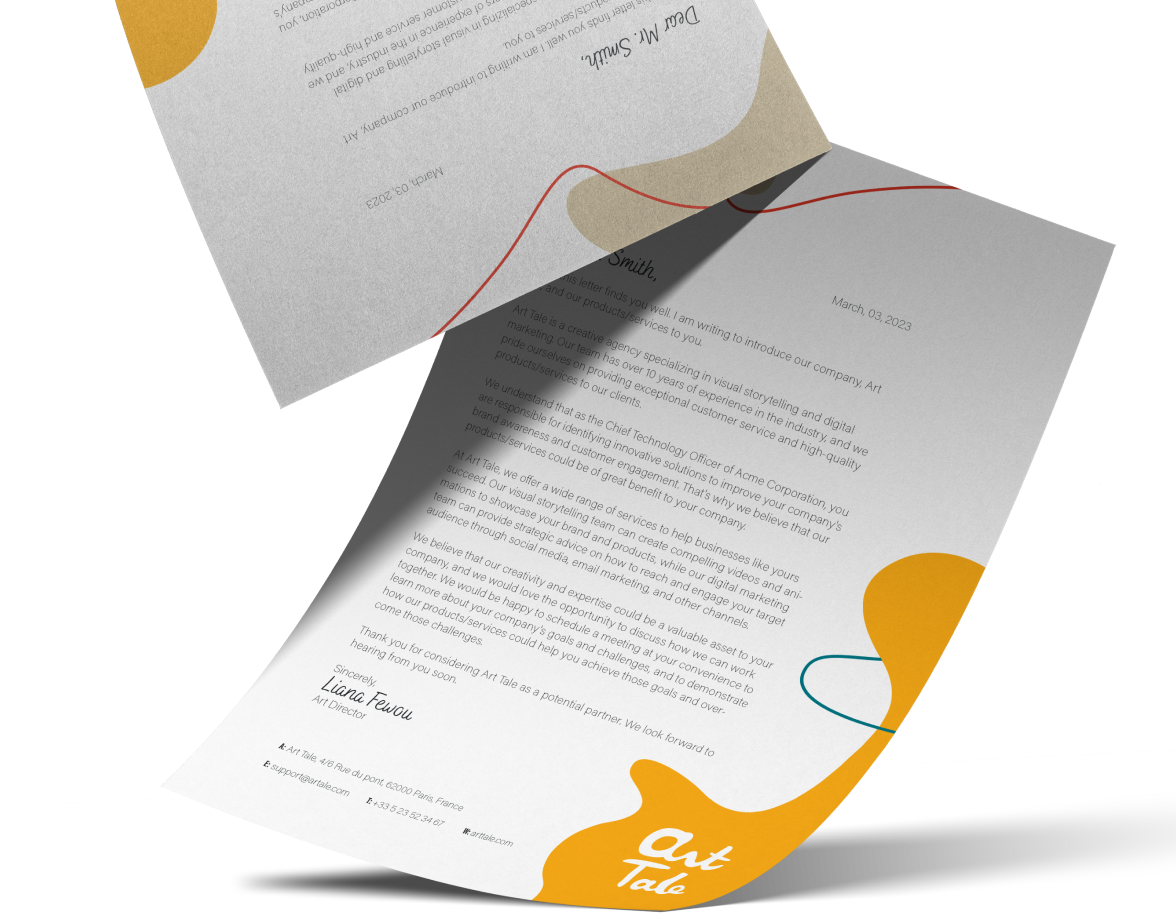 Art Tale's Letter Head