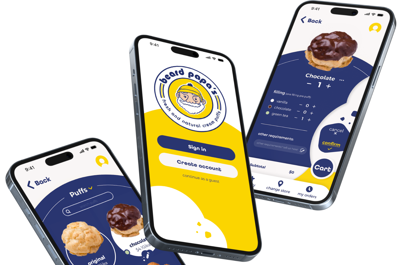 Bread Papa's APP redesign mockup