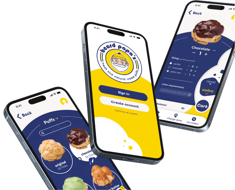 Bread Papa's APP redesign mockup