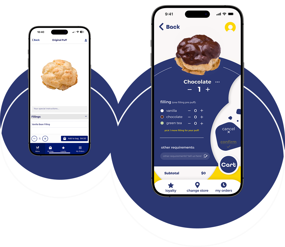 Beard Papa's New And Old APP Brading Comparison