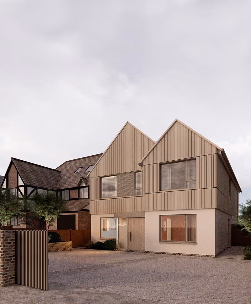 Large house set back from the driveway